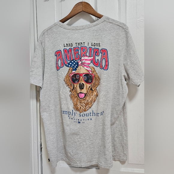 Simply Southern Tops - Simply Southern Gray Dog T-Shirt